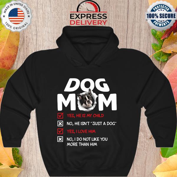 Boston Terrier Dog Mom yes he is my child I love him s Hoodie