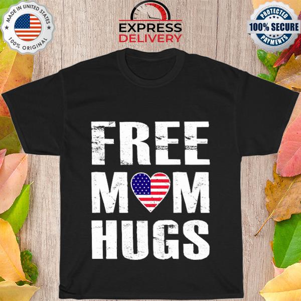 Free mom husg Heart American flag shirt