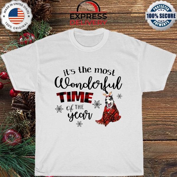 Husky It's the most wonderful time of the year Christmas shirt