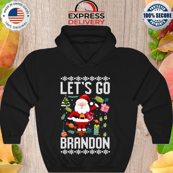 Let’s Go Brandon Santa Shirt, Lets Go Brandon Ugly Christmas Shirt, Brandon Shirt Let’s Go Brandon Hoodie