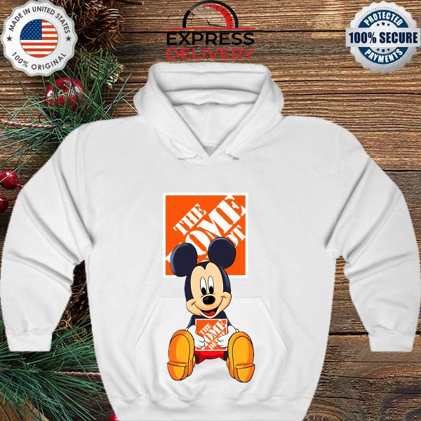 Mickey mouse hug the home depot logo hoodie