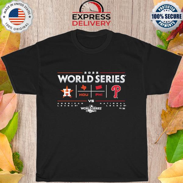 Official 2022 world series Houston Astros vs. Philadelphia Phillies National leagues shirt