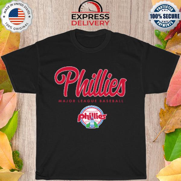 Phillies major league baseball wordmark script logo shirt