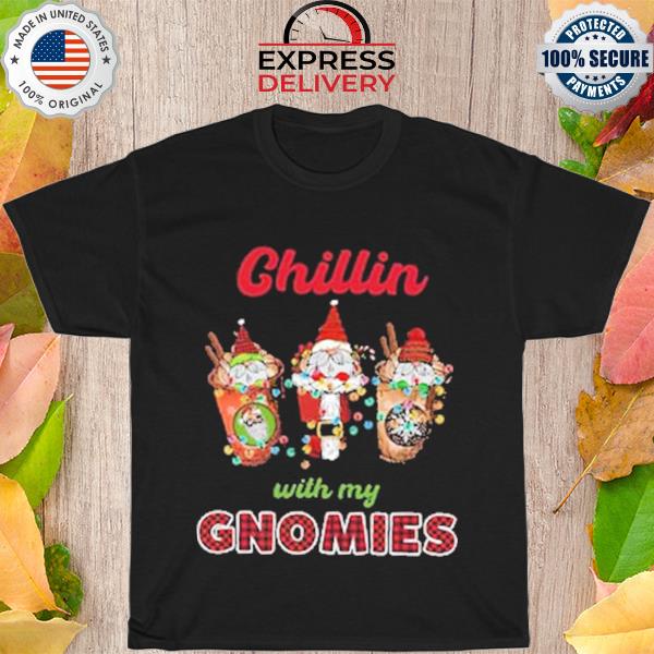 Chillin with my gnomies 3 gnomes in cups style Christmas sweater
