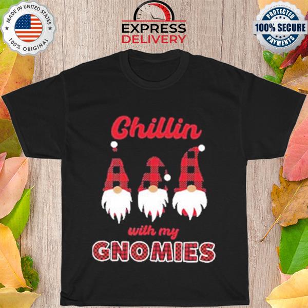 Chillin with my gnomies buffalo plaid gnomes Christmas sweater
