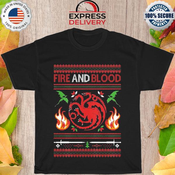Dragon fire and blood ugly Christmas sweater