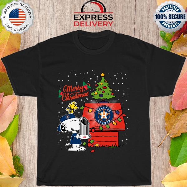 Funny Snoopy and Woodstock houston astros merry christmas MLB postseason 2022 shirt
