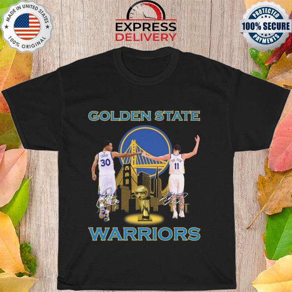 Golden State Warriors Stephen Curry and Klay Thompson signatures 2022 shirt