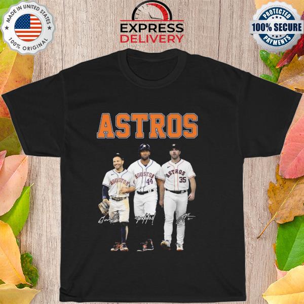 Houston astros The Astros José Altuve Yordan Álvarez and Justin Verlander signatures shirt