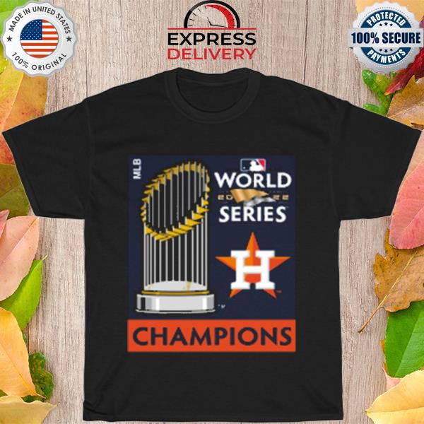 Houston astros wincraft 2022 world series champions trophy collector's shirt
