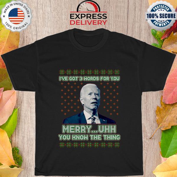 Joe biden I've got 3 words for you merry uhh you know the king ugly Christmas sweater