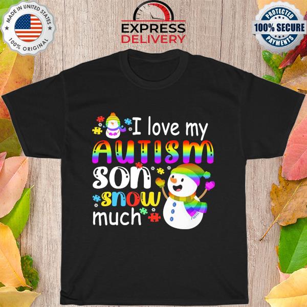 LGBT I love my autism son snow much christmas sweater