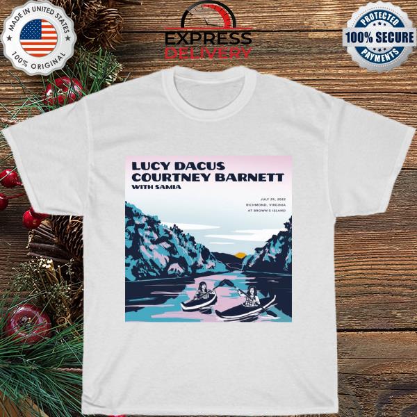 Lucy dacus courtney barnett virginia july 29 2022 with samia brown's island richmond shirt