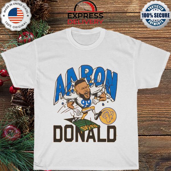 Official Los Angeles Rams Aaron Donald cartoon tee shirt