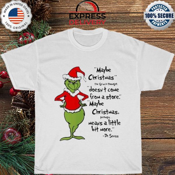 Official Santa grinch thought doesn't come from a store Christmas 2022 sweater