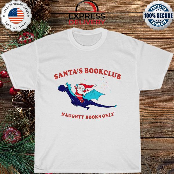 Santa's bookclub naughty books only Christmas sweater