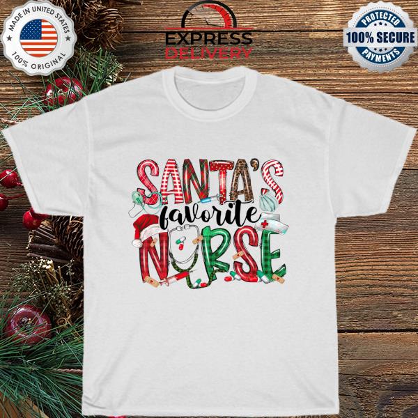 Santa's favorite nurse stethoscope santa hat Christmas sweater