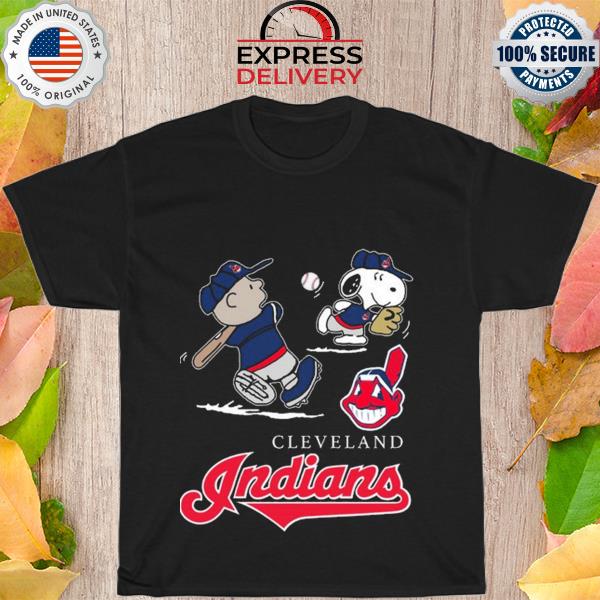 Snoopy and Charlie Brown Cleveland Indians 2022 tee shirt