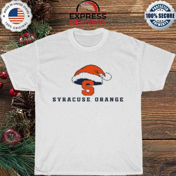 Syracuse merch syracuse orange logo with santa hat shirt