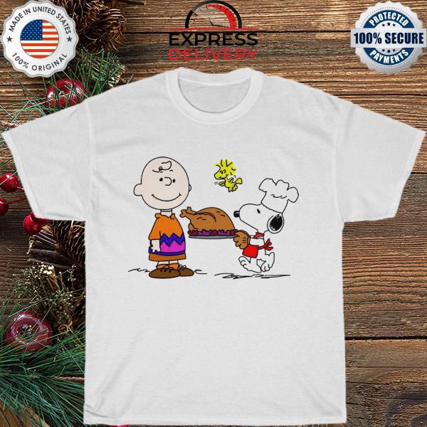 Thanksgiving turkey with snoopy charlie brown and Woodstock Peanuts thanksgiving shirt