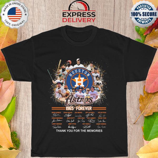 The Houston Astros 1965 forever thank you for the memories signatures shirt