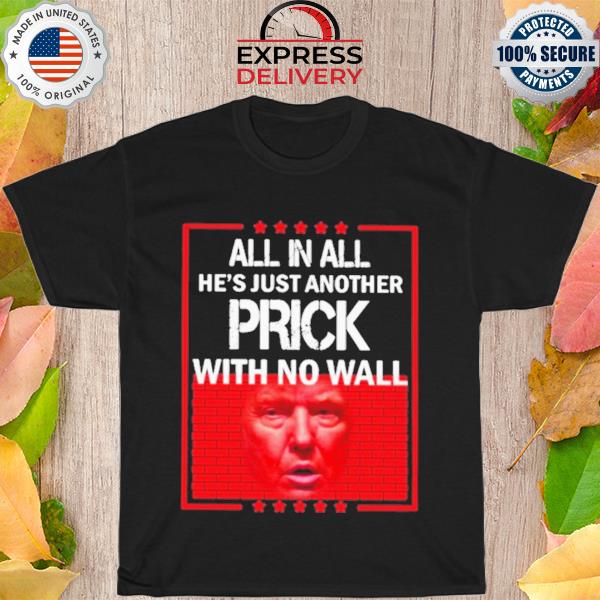 Trump all in all He's just another prick with no wall shirt