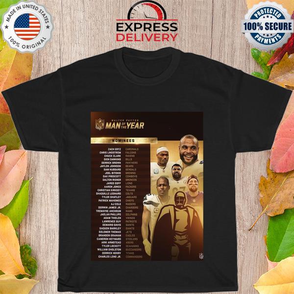 2022 nfl walter payton man of the year nominees shirt