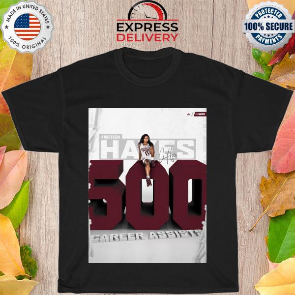 Anastasia hayes 500th career assist with mississippi state womens basketball shirt
