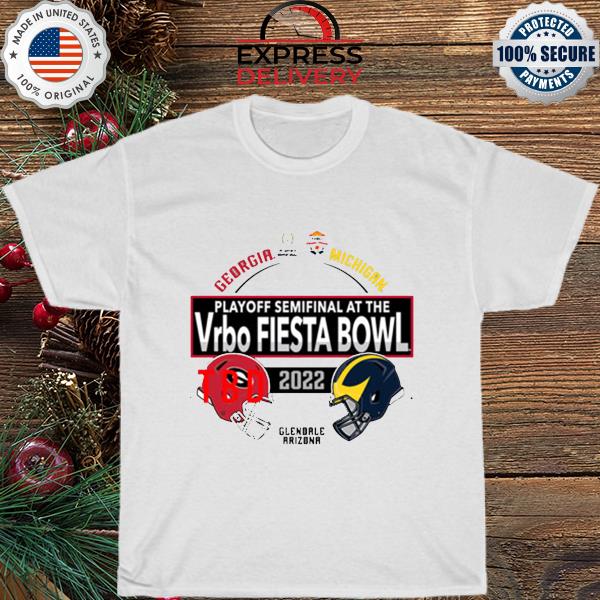 Blue84 university of michigan football 2022 college football playoff fiesta bowl match up shirt