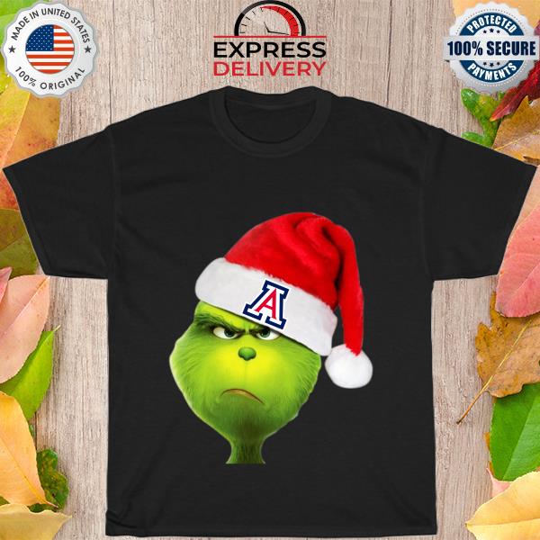 Santa grinch face Arizona wilDcats logo Christmas sweater