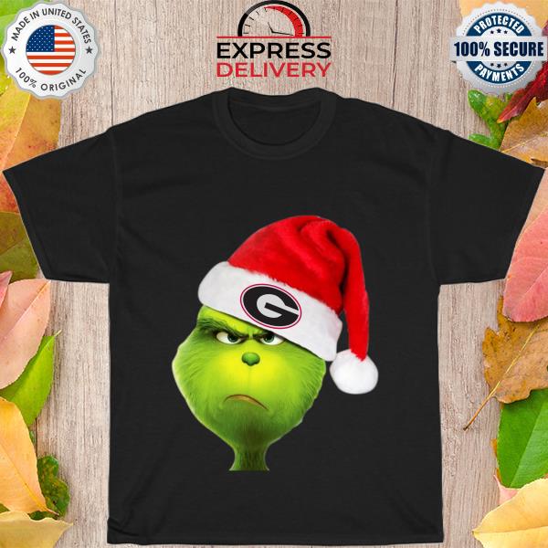 Santa grinch face Georgia bulldogs logo Christmas sweater