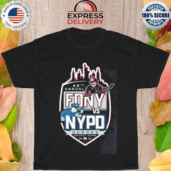 49th annual FDNy vs NYPD heroes hockey game 2023 shirt