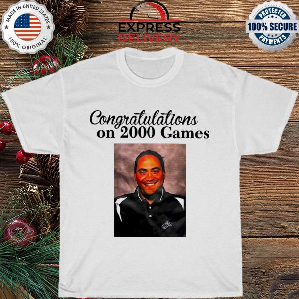 Congratulations on 2000 games jamie healy shirt