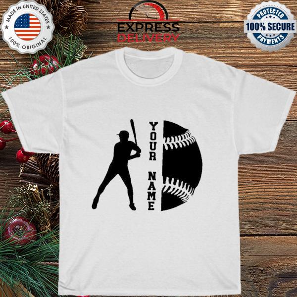Customized your name baseball silhouette shirt