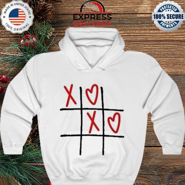 Happy valentine day tich-tac-toe game heart s hoodie