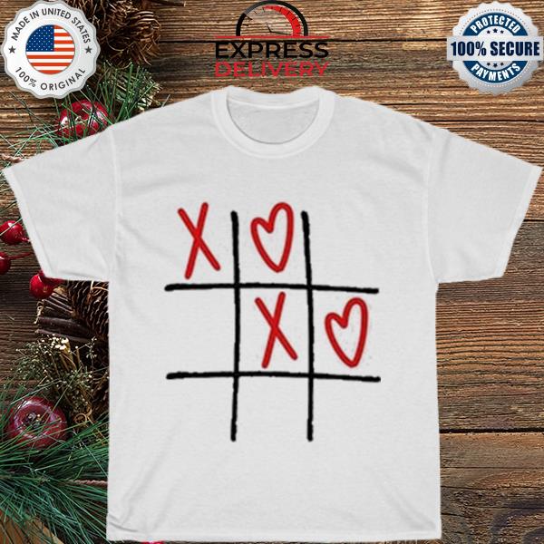 Happy valentine day tich-tac-toe game heart shirt