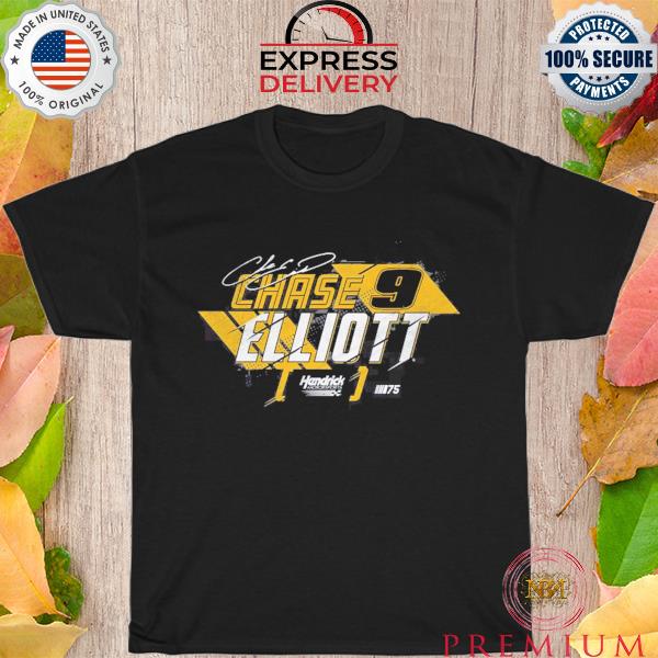 Chase elliott hendrick motorsports team collection black splitter shirt