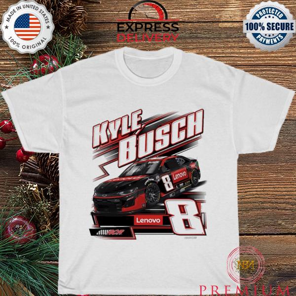 Kyle busch richard childress racing team collection white lenovo car shirt