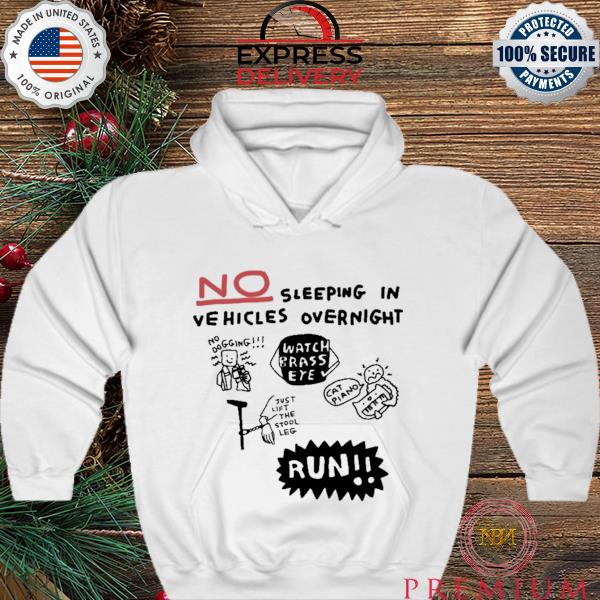 No sleeping in vehicles overnight no dogging s hoodie