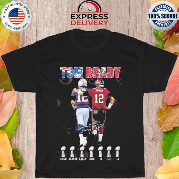 Thank You Tom Brady Patriots And Tom Brady buccaneers signature shirt