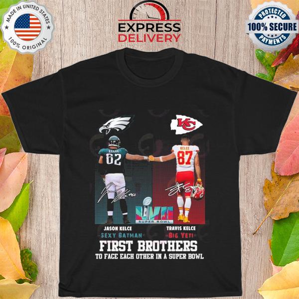 The first kelce brother players to face each other 2023 signatures shirt