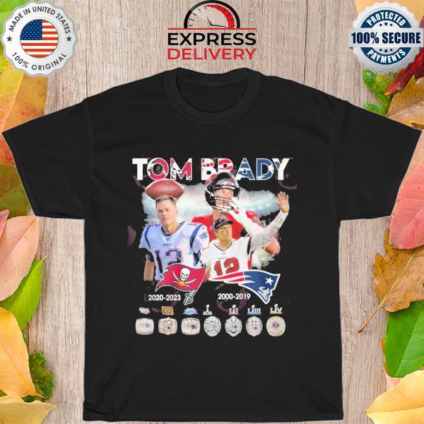 Tom Brady 2000-2019 Patriots 2020 2023 buccaneers shirt