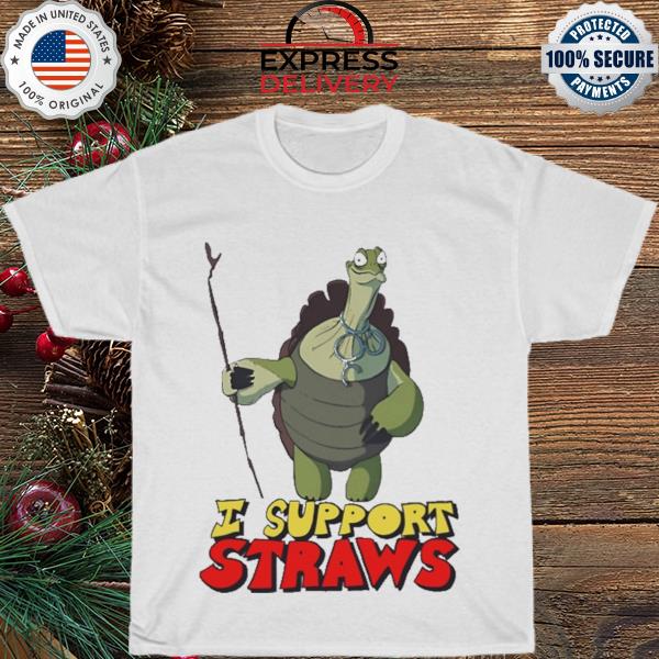 Turtle I support straws shirt