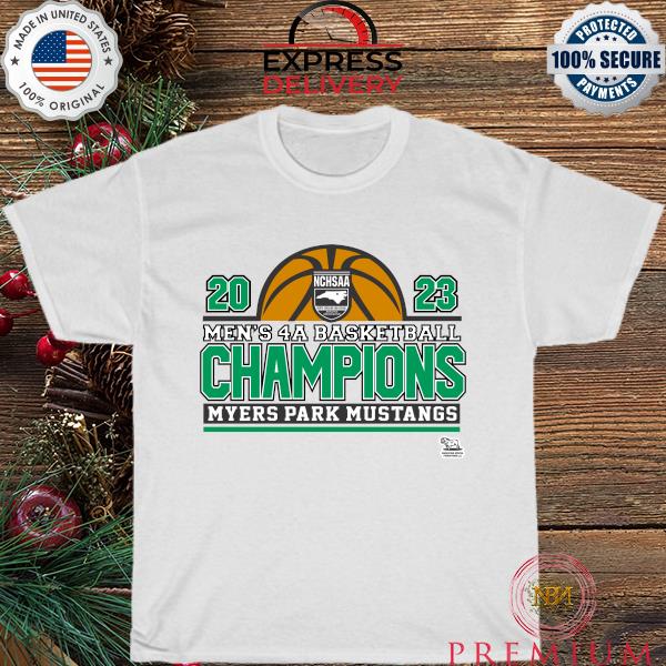 2023 men's 4A basketball champions myers park mustangs shirt