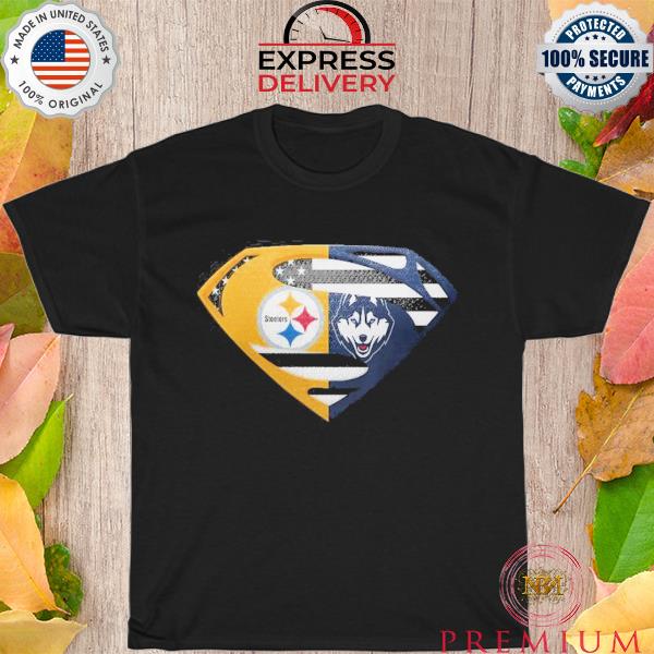 Pittsburgh steelers uconn huskies superman shirt
