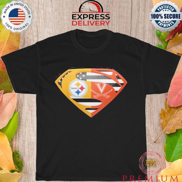 Pittsburgh steelers virginia cavaliers superman shirt