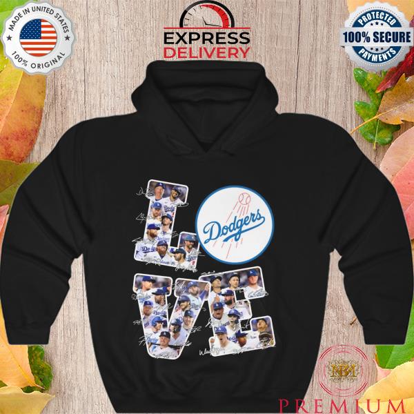 Love Los Angeles Dodgers all team player signatures 2023 s Hoodie