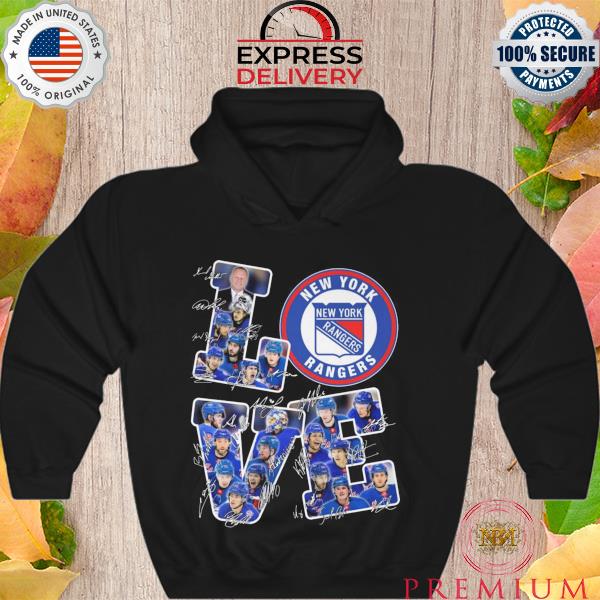 Love New York Rangers all team player signatures 2023 s Hoodie