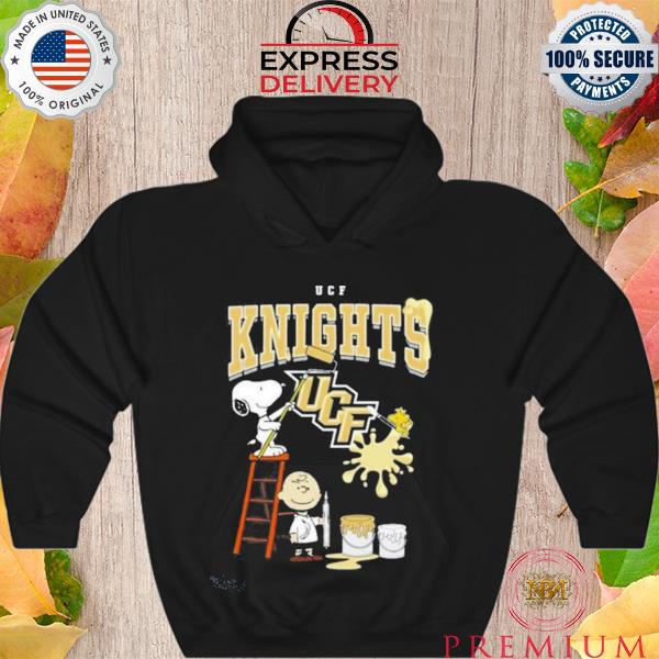 The Peanuts Charlie Snoopy And Woodstock Wall Paint Ucf Knights Shirt Hoodie