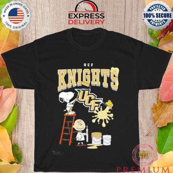 The Peanuts Charlie Snoopy And Woodstock Wall Paint Ucf Knights Shirt